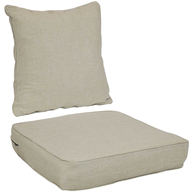 Sunnydaze Back and Seat Cushion Set for Outdoor Deep Seating, Multiple Colors Available