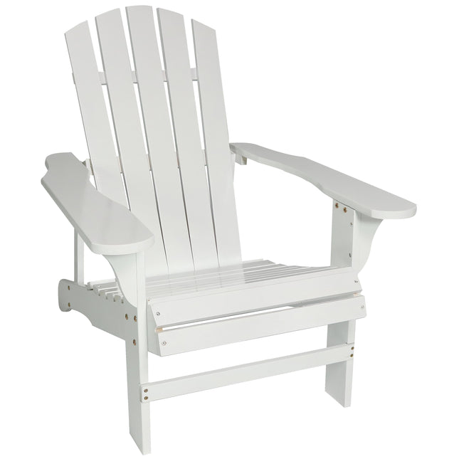 Sunnydaze Coastal Bliss Outdoor Wooden Adirondack Patio Chair, Multiple Color Options Available