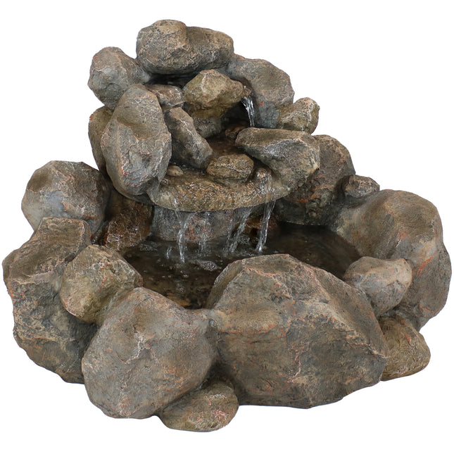 Sunnydaze Rocky Ravine Outdoor Water Fountain, 18-Inch