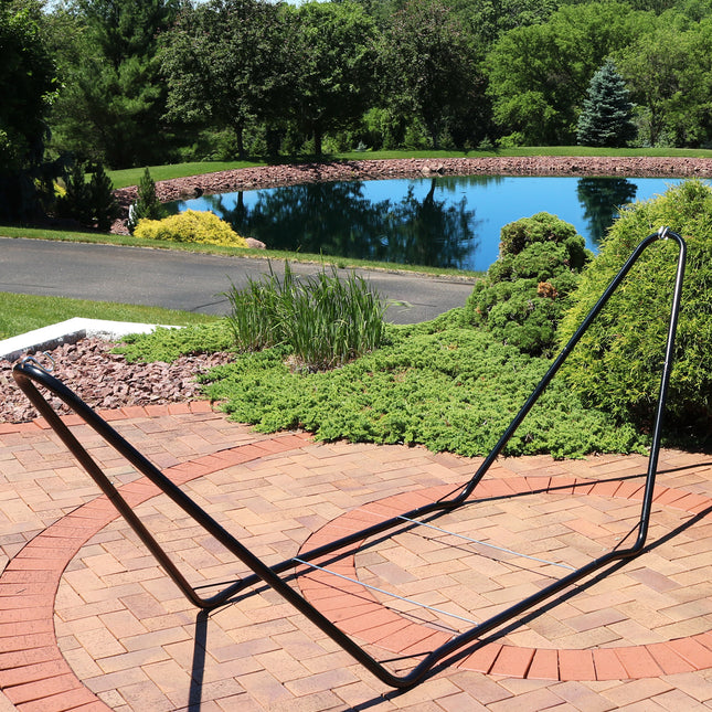 Sunnydaze Portable Steel 10 Foot Hammock Stand, 300 Pound Capacity