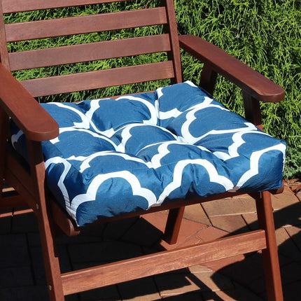 Sunnydaze Set of 2 Tufted Outdoor Seat Cushions, Multiple Options Available