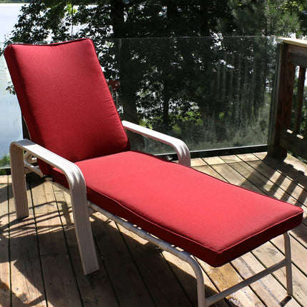 Sunnydaze Outdoor Patio Chaise Lounge Cushion, 72- x 21-Inch, Multiple Colors Available