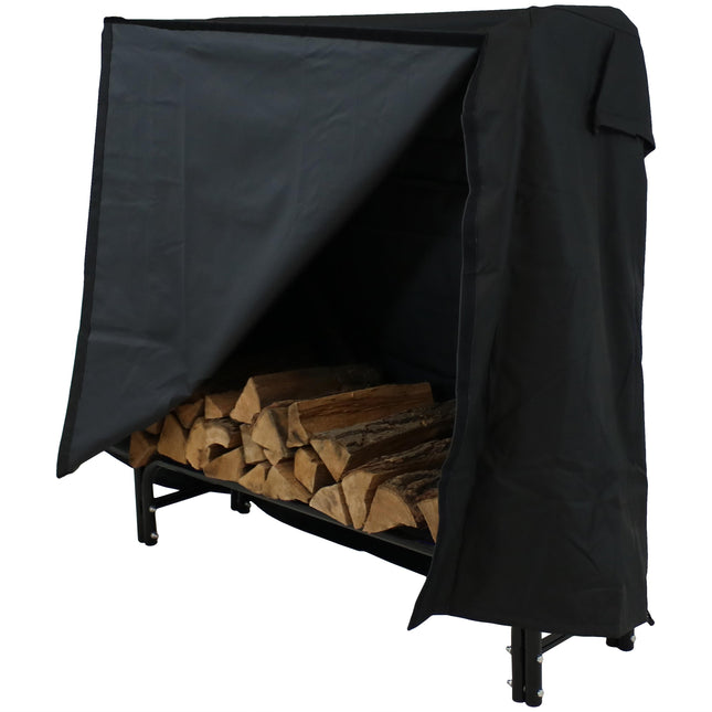 Sunnydaze Heavy Duty Firewood Log Rack Cover, 4-Foot