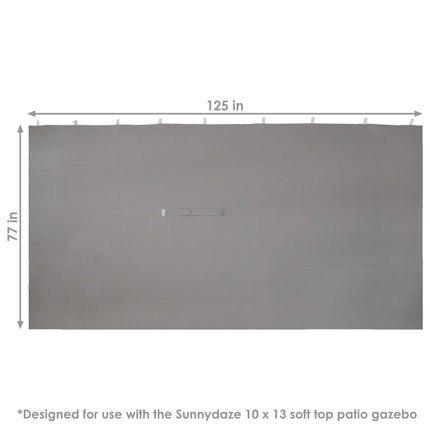 Sunnydaze 10-Foot x 13-Foot Gazebo 4-Piece Polyester Sidewall Set