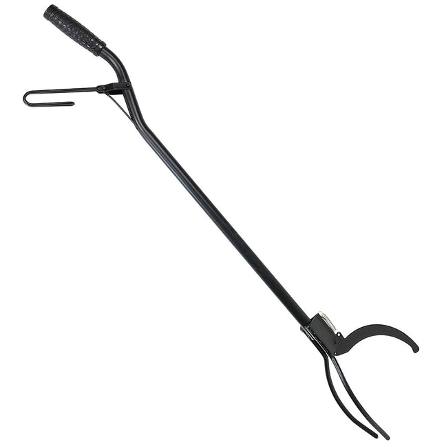 Sunnydaze Heavy Duty Black Log Grabber, 36 Inch with Easy Spring Lever Action