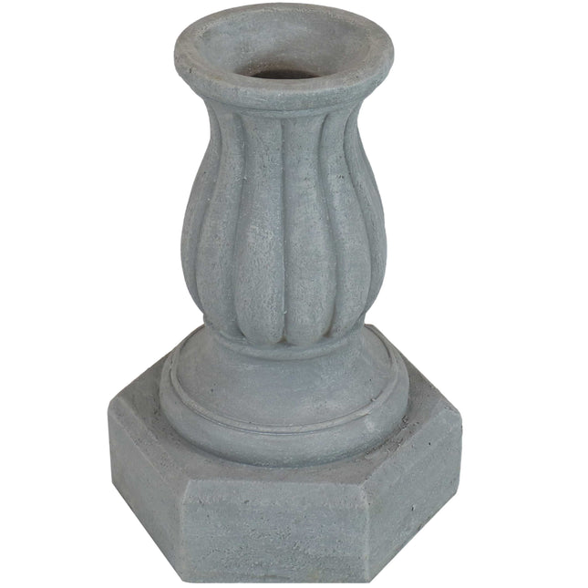Sunnydaze Contemporary Pillar Indoor/Outdoor Gazing Globe Stand - 15-Inch Tall