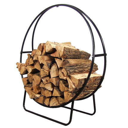 Sunnydaze Steel Firewood Log Hoop, Size and Color Options Available