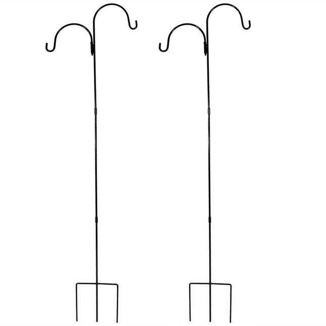 Sunnydaze Double Shepherd Hooks, Set of 2