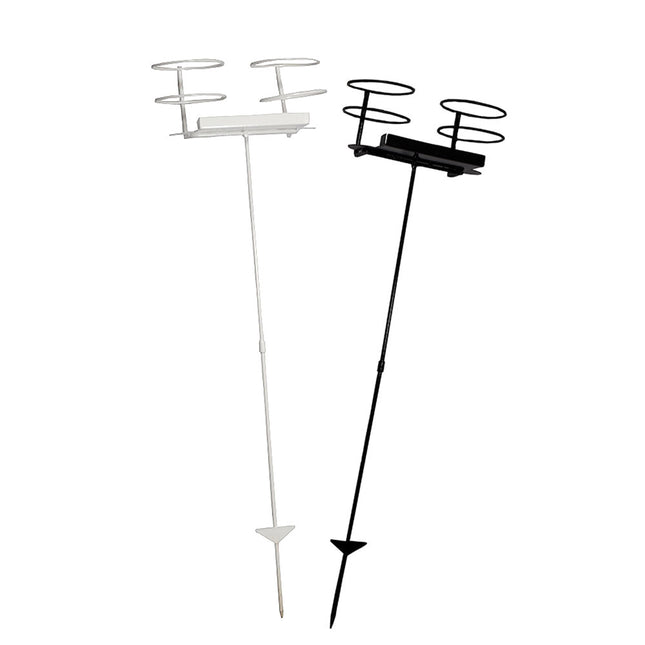 Sunnydaze Black and White Heavy Duty Outdoor Drink Holders
