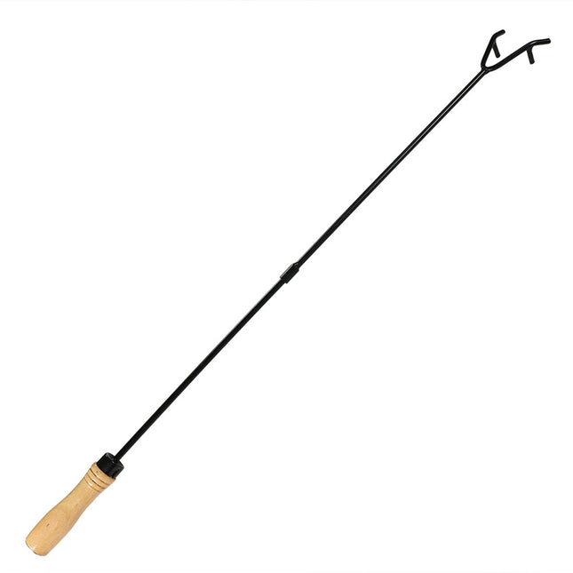 Sunnydaze Fire Pit Poker with Wood Handle, 32 Inch Long