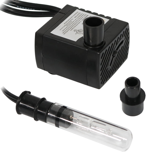 Sunnydaze Electric Water Fountain Pump with Finger Light, 12 Watt, Size Options Available