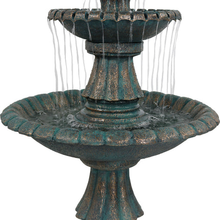 Sunnydaze Nouveau Tiered Garden Water Fountain, 41 Inch Tall