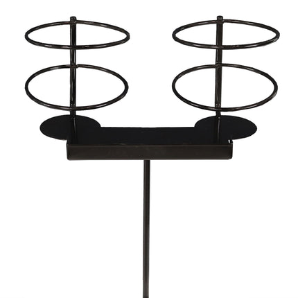 Sunnydaze Black and White Heavy Duty Outdoor Drink Holders