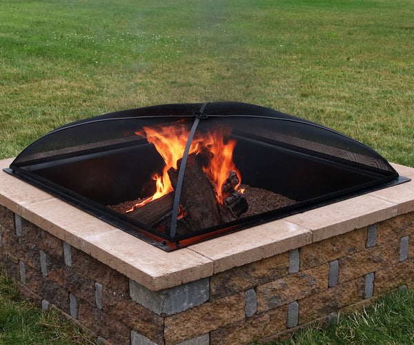 Fire Pit Screens and Spark Screens Square and Round Serenity Health