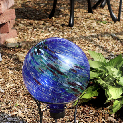 Sunnydaze Northern Lights Outdoor Garden Gazing Globe, 10-Inch