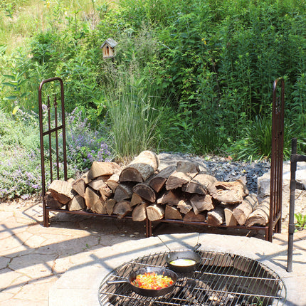 Sunnydaze Bronze Decorative Firewood Log Rack