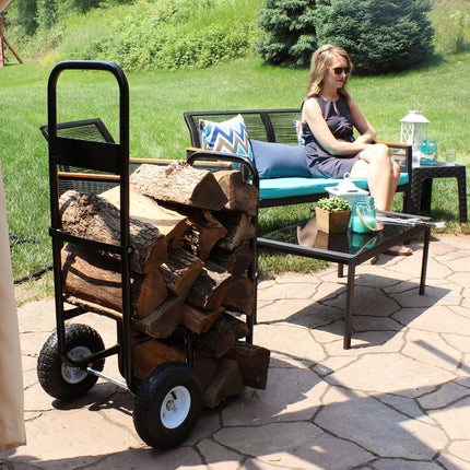 Sunnydaze Firewood Log Cart
