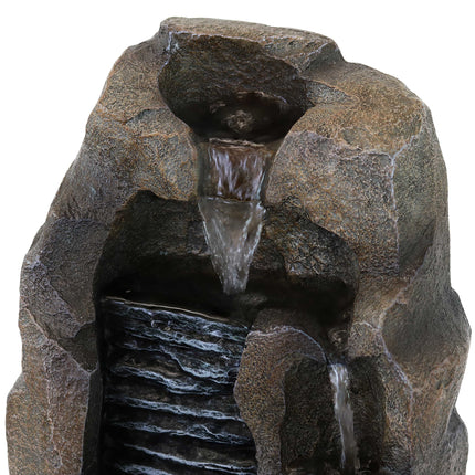 Sunnydaze Stony Rock Waterfall Indoor Tabletop Fountain, 11-Inch
