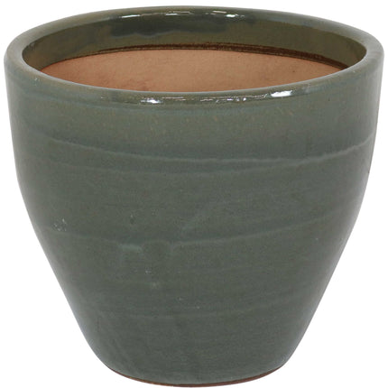 Sunnydaze Resort Ceramic Flower Pot Planter with Drainage Holes - High-Fired Glazed UV and Frost-Resistant Finish - Outdoor/Indoor Use