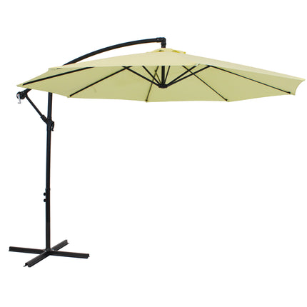 Sunnydaze Offset Outdoor Patio Umbrella with Crank, Multiple Colors Available