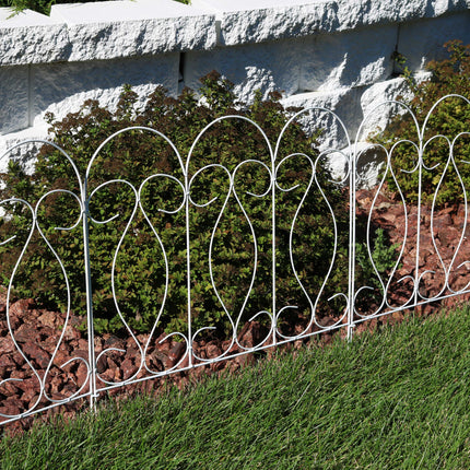 Sunnydaze 5 Piece Traditional Border Fence Set 10 Overall Feet