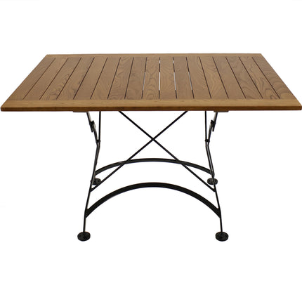 Sunnydaze European Chestnut Wood Folding Dining Table - 47" x 31"