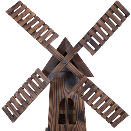 Sunnydaze Outdoor Wood Decorative Dutch Windmill, 34-Inch