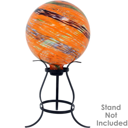 Sunnydaze Sunset Sky Glass Outdoor Gazing Ball Globe, 10-Inch