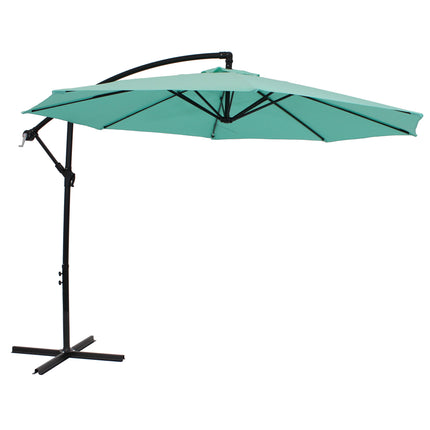 Sunnydaze Offset Outdoor Patio Umbrella with Crank, Multiple Colors Available