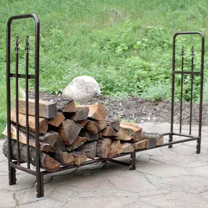 Sunnydaze Bronze Decorative Firewood Log Rack