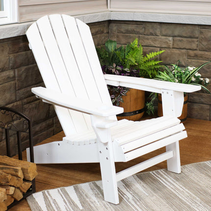 Sunnydaze All-Weather Outdoor Adirondack Chair with Drink Holder - Multiple Colors