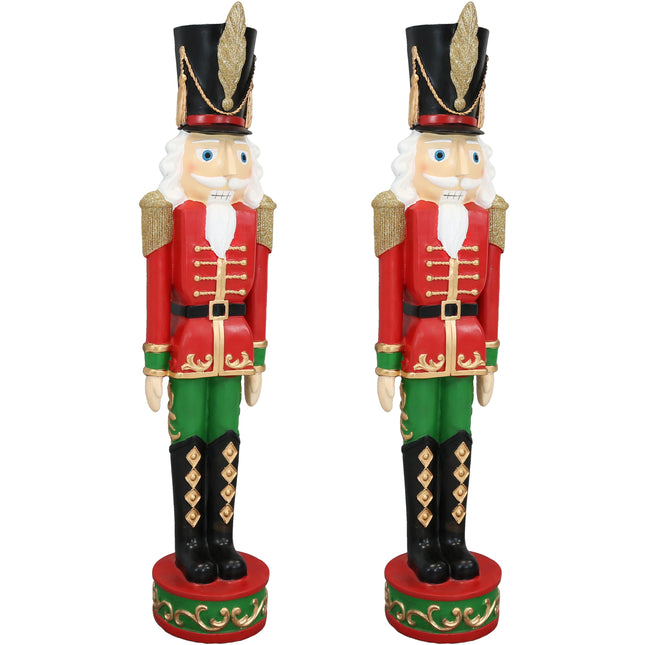 Sunnydaze Kristoff the Nutcracker Soldier Indoor/Outdoor Christmas Decor, Polyresin, 37-Inch