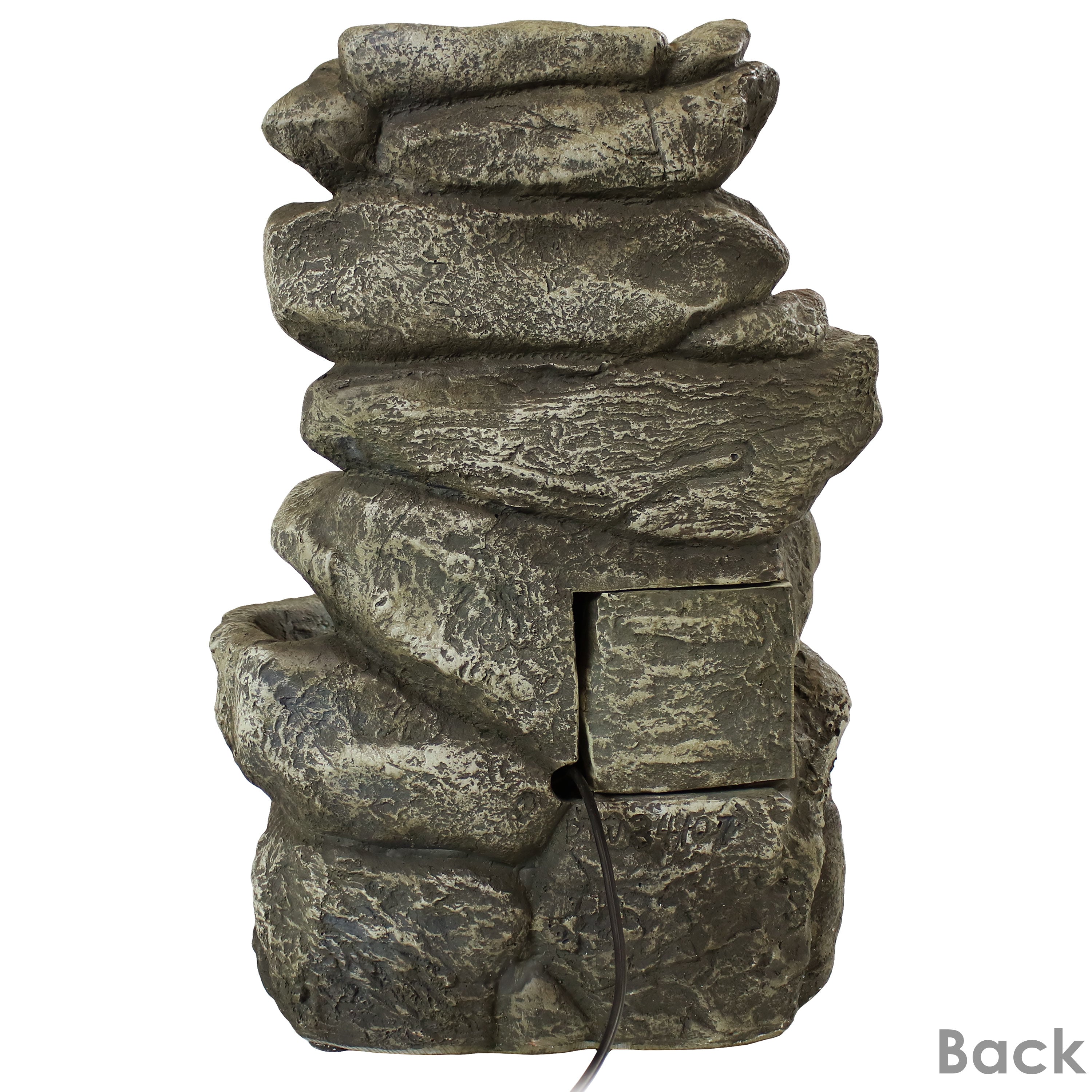 Sunnydaze 6-Tier Stone Falls Tabletop Water Fountain with LED Light, 10  Inches Wide x 15 Inch Tall – Serenity Health  Home Decor