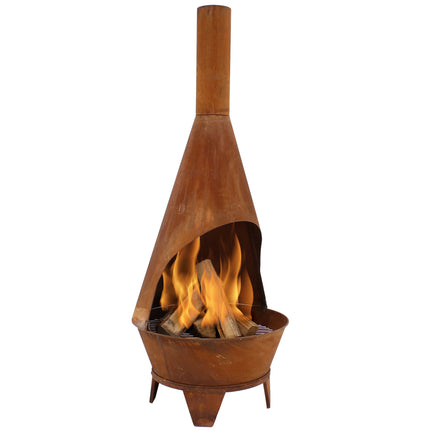 Sunnydaze 6-Foot Rustic Chiminea Wood-Burning Fire Pit