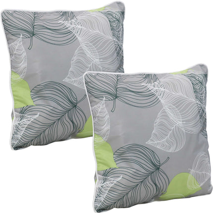 Sunnydaze Outdoor Decorative Throw Pillows, Set of 2, 16-Inch Square