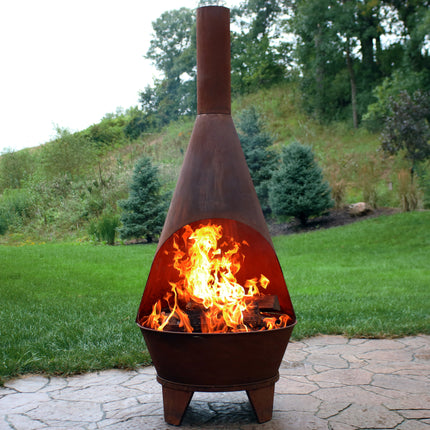 Sunnydaze 6-Foot Rustic Chiminea Wood-Burning Fire Pit