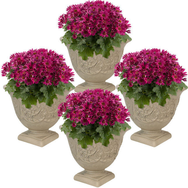 Sunnydaze Darcy Elegant Vines Indoor/Outdoor Planter Pot, 16-Inch Diameter
