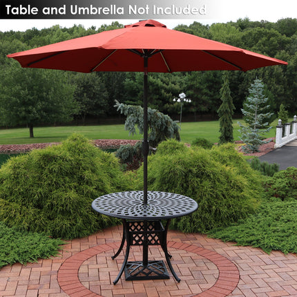 cast iron patio umbrella stand Sunnydaze Modern Geometric Cast Iron Patio Umbrella Base, 17-Inch Square – Serenity Health & Home Decor