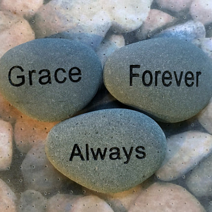 Custom Engraved 2-3" Palm Sized Stones - Pack of 3