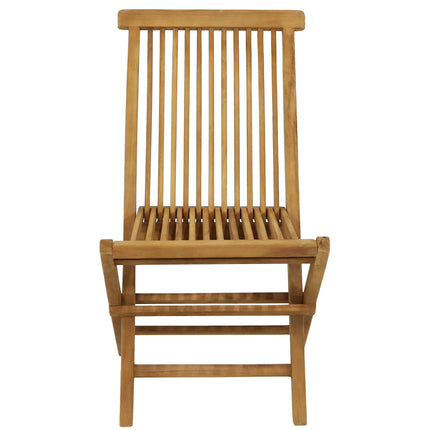 Sunnydaze Hyannis Solid Teak Outdoor Folding Dining Chair - Light Wood Stain Finish