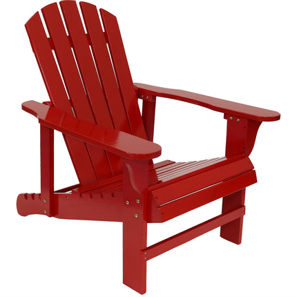 Sunnydaze Wooden Outdoor Adirondack Chair with Adjustable Backrest, 250-Pound Weight Capacity