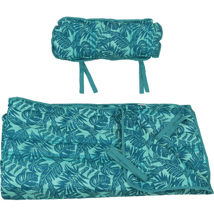 Sunnydaze Cotton Quilted Hammock Pad and Pillow - Tropical Prints
