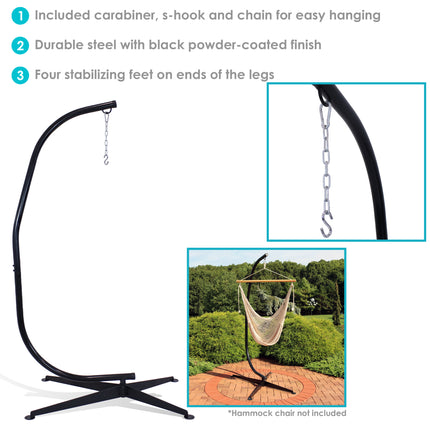 Hammock  C-Stand for Hanging Chair by Sunnydaze Decor