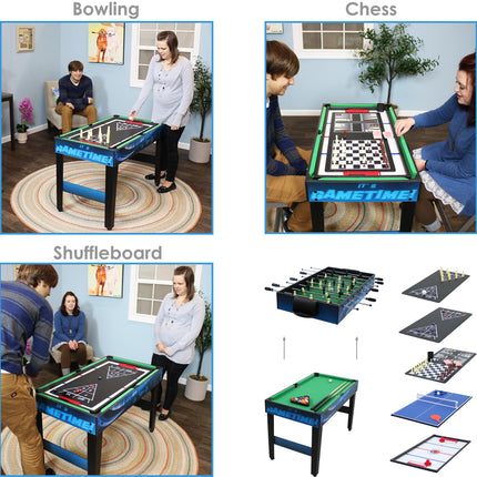 Sunnydaze 49.5 Inch 10-in-1 Multi-Game Table