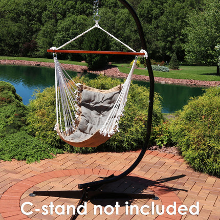 Sunnydaze Tufted Victorian Hammock Swing for Outdoor Use, 300-Pound Weight Capacity