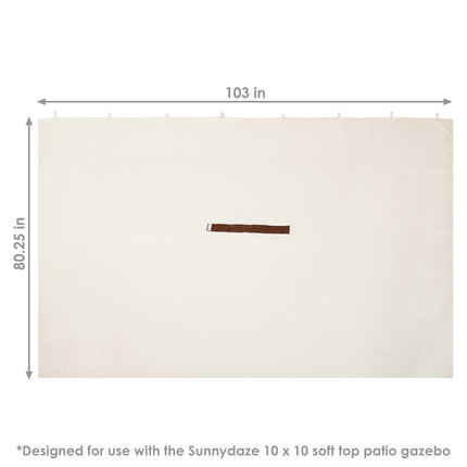 Sunnydaze 10-Foot x 10-Foot Gazebo 4-Piece Polyester Sidewall Set