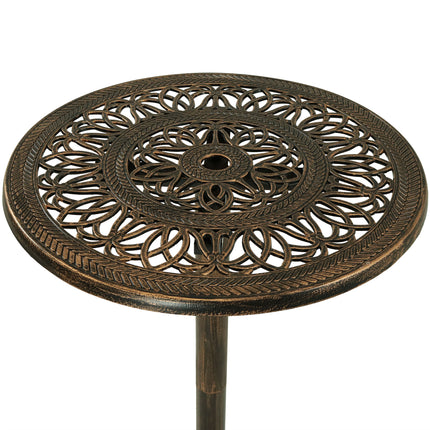 Sunnydaze Round Bar-Height Table, Cast Iron, 26-Inch Diameter, for Indoor or Outdoor Use