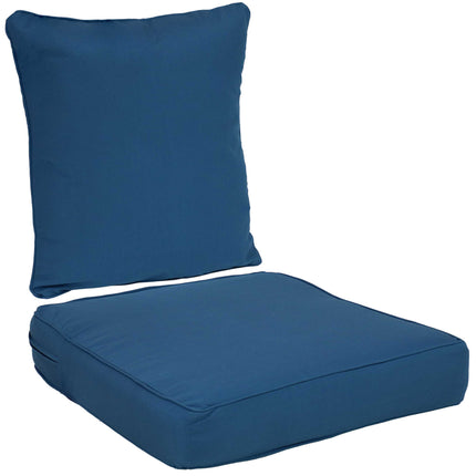 Sunnydaze Back and Seat Cushion Set for Outdoor Deep Seating, Multiple Colors Available