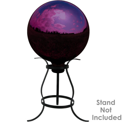 Sunnydaze Merlot Mirrored Surface Gazing Ball Globe, 10-Inch