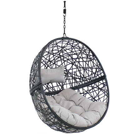 Jackson Hanging Egg Chair with Cushions, 45-Inch